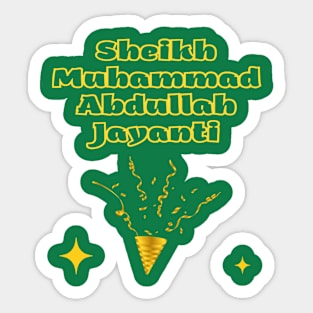 Indian Festivals - Sheikh Muhammad Abdullah Jayanti Sticker